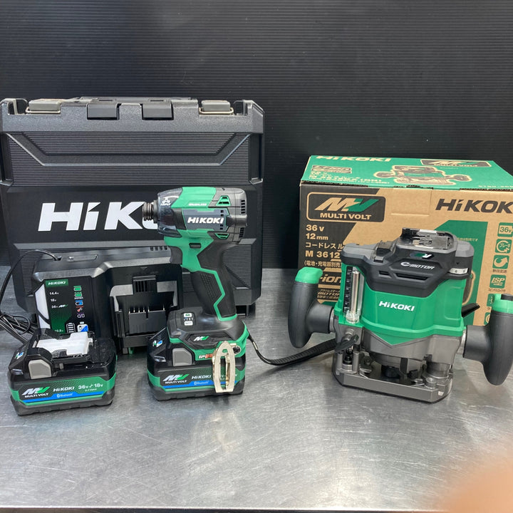 【未使用品(店頭展示品)】 ハイコーキ(HiKOKI日立)まとめ 36Vコードレス インパクトドライバ  WH36DD(2XHLSZ) ルーター M3612DA(NN) 【東大和店】