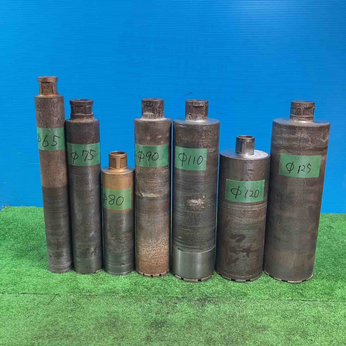 ☆中古7個まとめ売り！】コアドリルビット7本 Φ65～Φ125【岩槻店