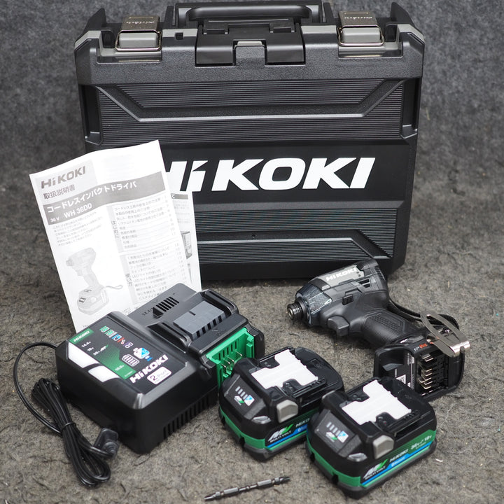 【未使用品】ハイコーキHIKOKI コードレスインパクトドライバ ストロングブラック WH36DD(2XHBSZ)【鴻巣店】
