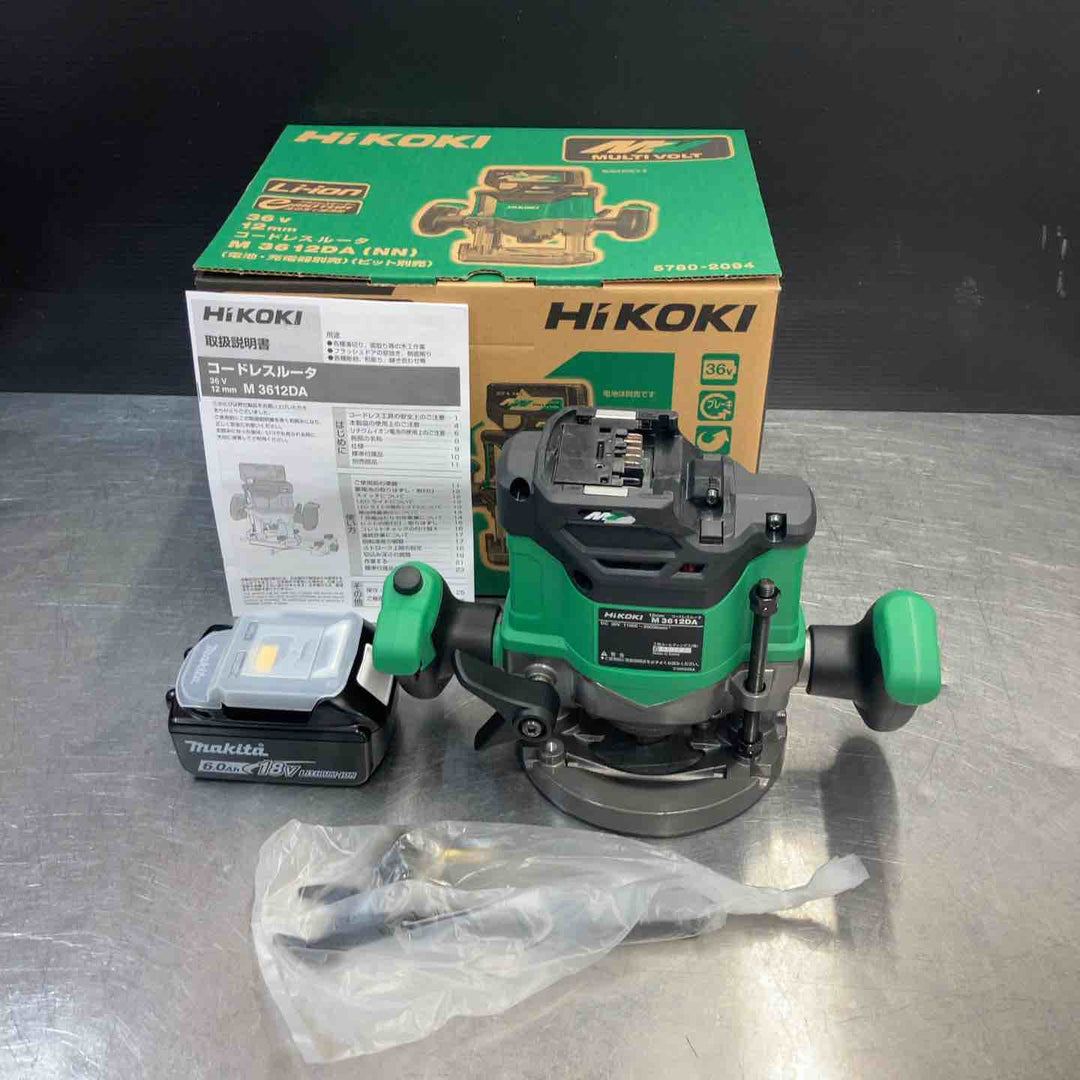 【未使用】 マキタ(makita)/ハイコーキ(HiKOKI) まとめ 36V ハイコーキ コードレスルーター M3612DA(NN) マキタ 18V6.0Ahバッテリー BL1860B 2点セット 【東大和店】