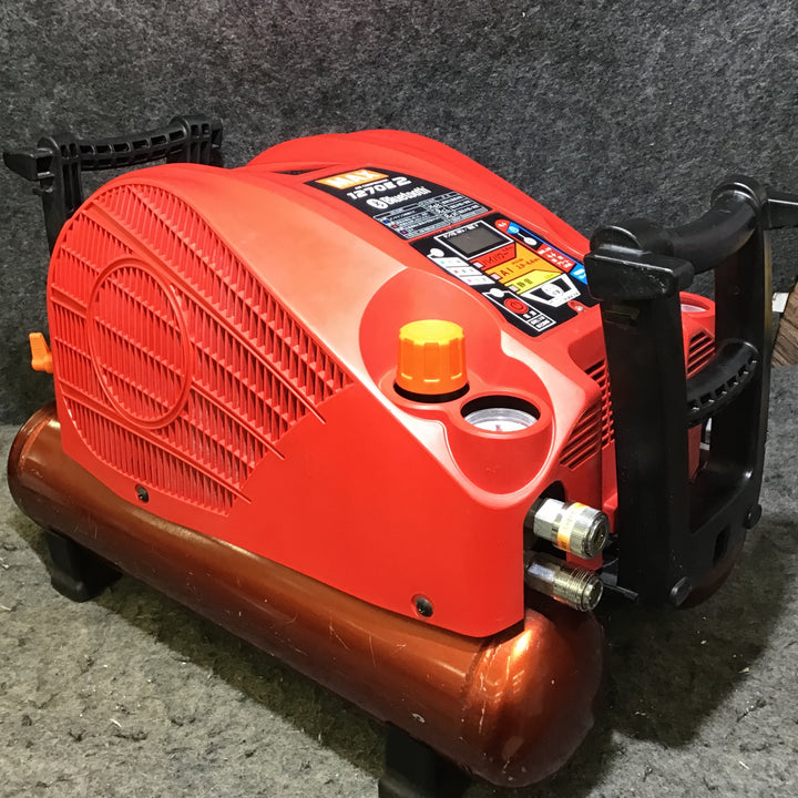 【中古品・充填時間:約5分】マックス(MAX) エアコンプレッサー AK-HH1270E2_レッド【桶川店】