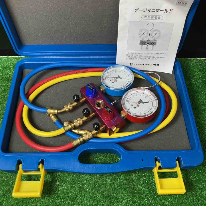 【美品】イチネンTASCO TA122G-1 ゲージマニホールドキット R410A/R32【岩槻店】