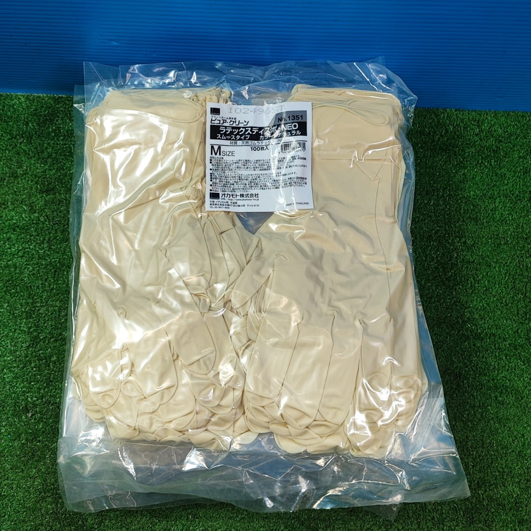 オカモトラテックスディスポNEO　Mサイズ(1袋100枚入り)5個セット【岩槻店】
