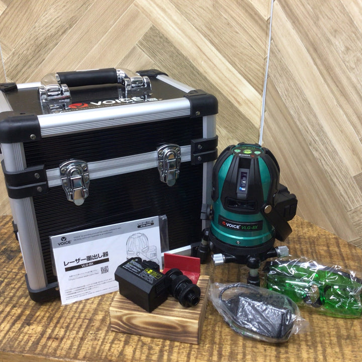 ◇VOICE レーザー墨出し器 グリーンレーザー VLG-8X【草加店】