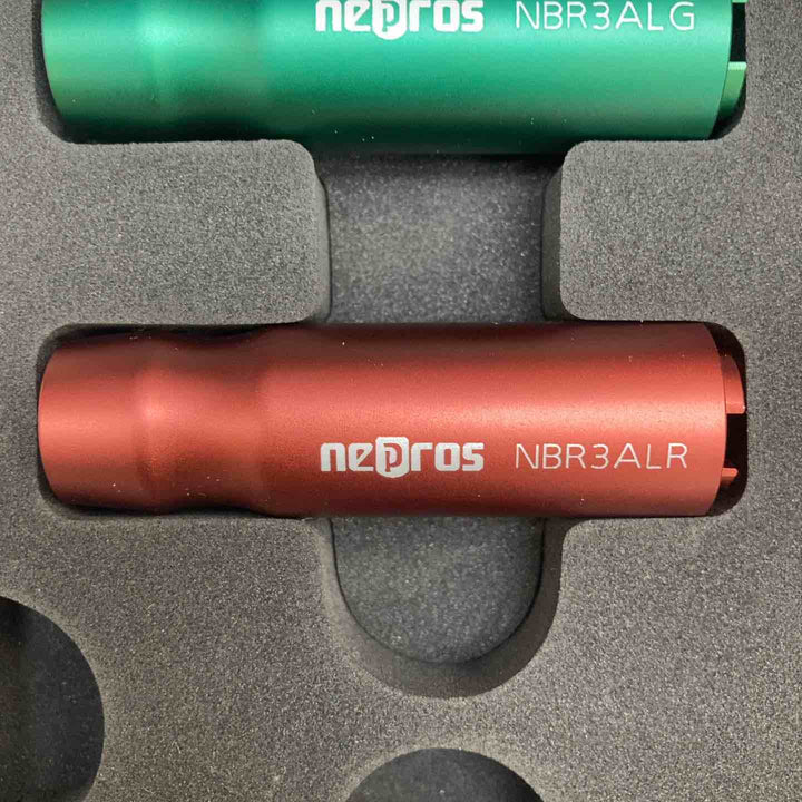ネプロス(nepros) 9.5sq カラーグリップラチェットハンドルセット NTBR3AL アルマイト仕様【川越店】