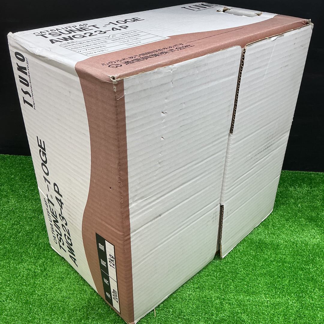 【未使用品】通信興業 LANケーブル CAT6A TSUNET-10GE AWG23-4P 200m【電材館越谷店】