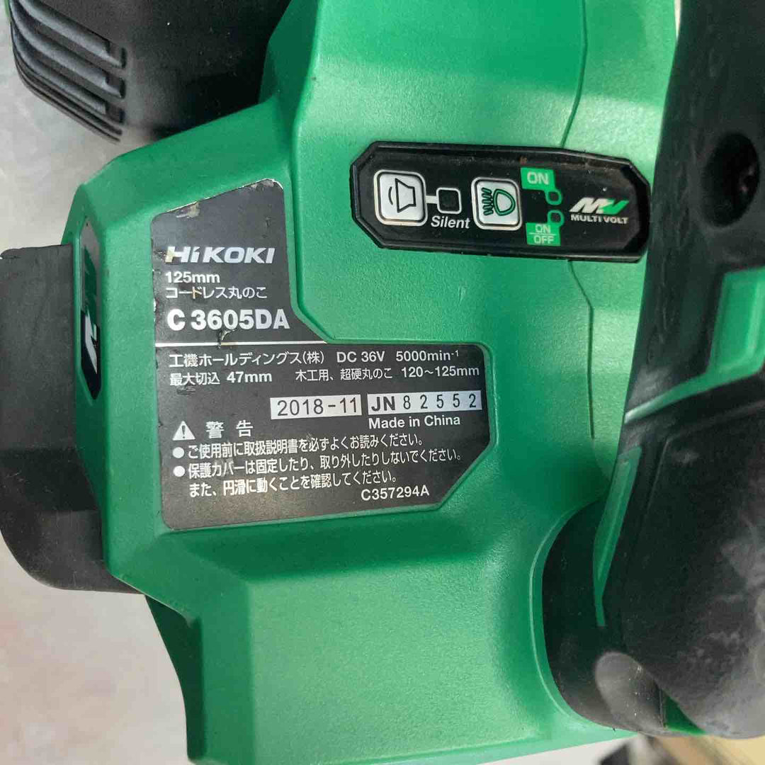 【中古品】 ハイコーキ(HIKOKI ※旧:日立工機) コードレス丸のこ C3605DA(NN) 36V バッテリー1個付属 【東大和店】