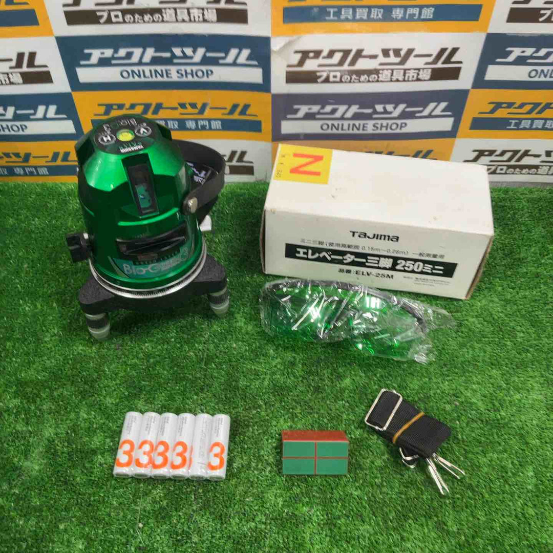 山真製鋸(YAMASHIN) バイオシリーズ グリーンレーザー墨出し器 Bio-G3 (水平・垂直・地墨照射タイプ)【草加店】