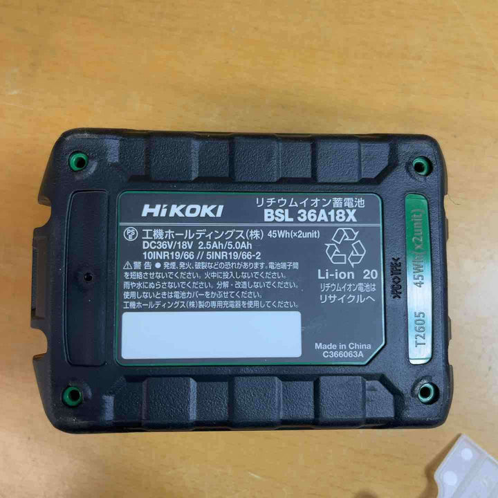 大放出♪ハイコーキ(HIKOKI) リチウムイオンバッテリー 36V/2.5Ah BSL36A18X　10個セット♪【越谷店】
