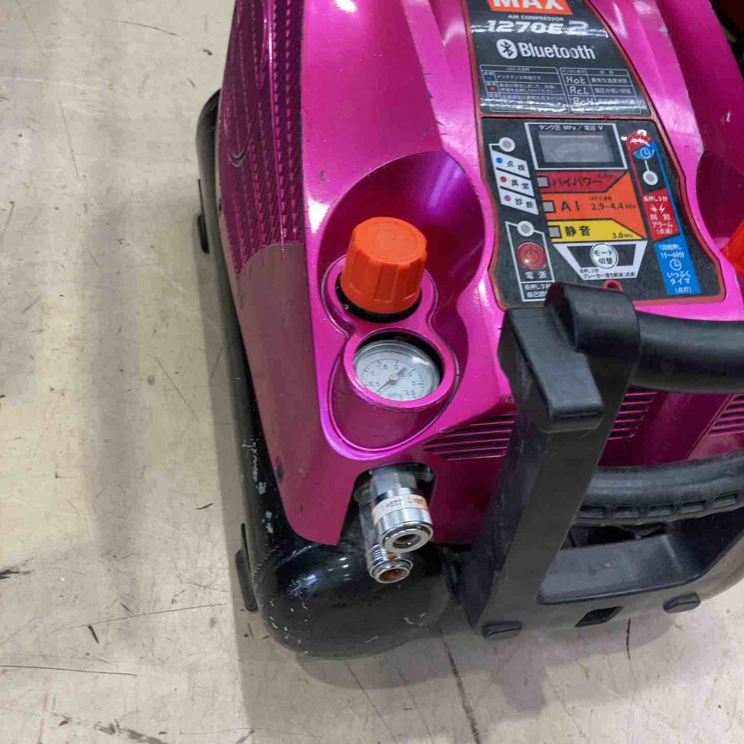 ◇マックス(MAX) 高圧専用エアコンプレッサー AK-HH1270E2 ブライトマゼンタ【町田店】