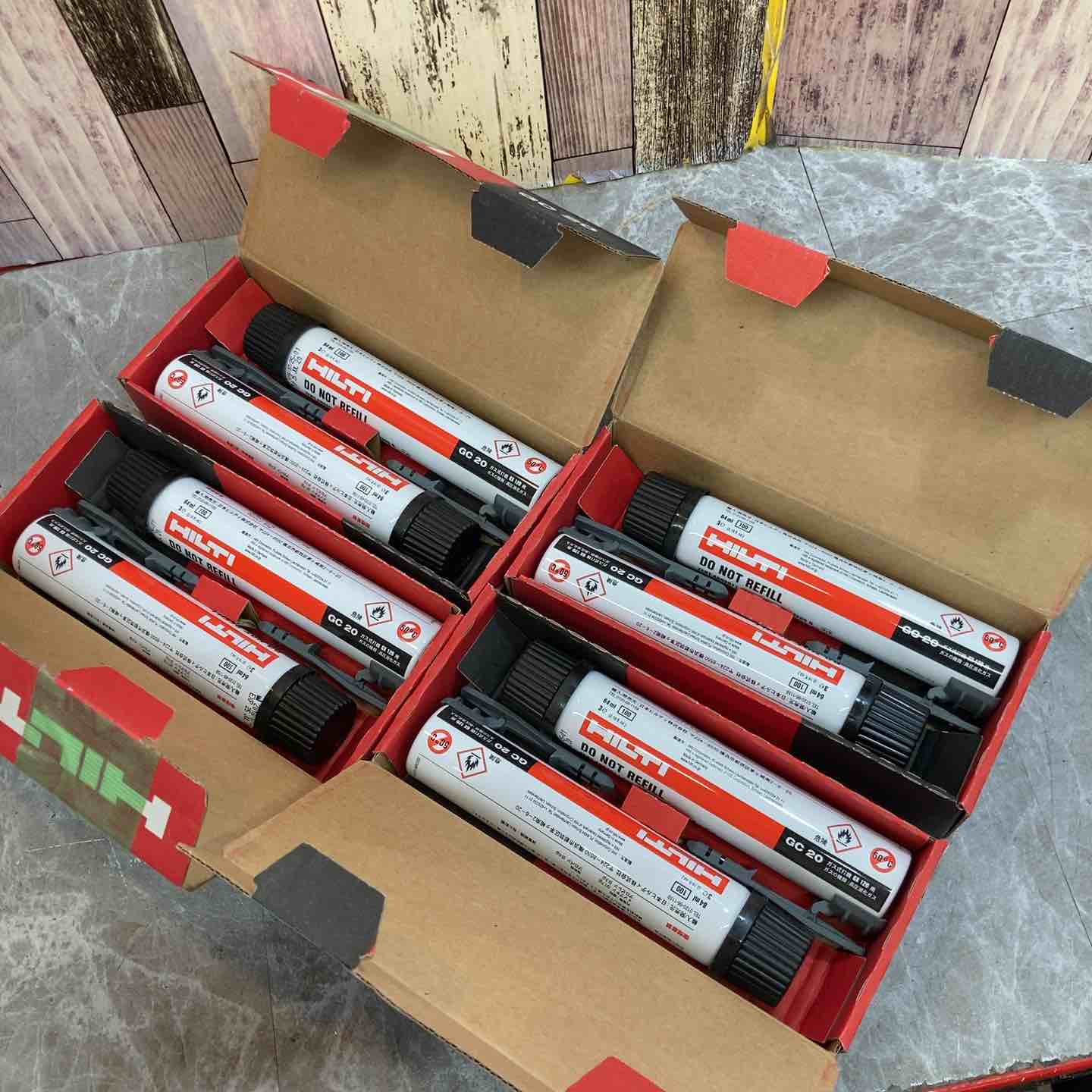 ①◇HILTI/ヒルティ GX120用 ガス缶 GC20 8本セット 長期保管品【八潮