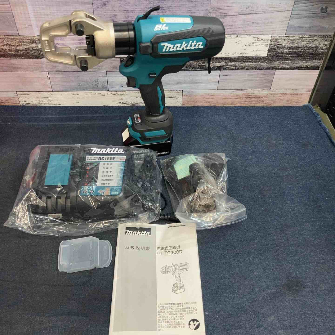 【未使用品】マキタ makita ケーブルカッタ付 18V コードレス圧着機 TC300DRG フルセット【八潮店】