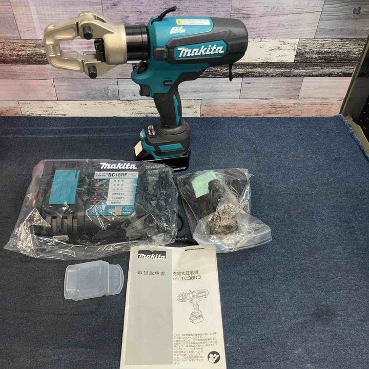 【未使用品】マキタ makita ケーブルカッタ付 18V コードレス圧着機 TC300DRG フルセット【八潮店】