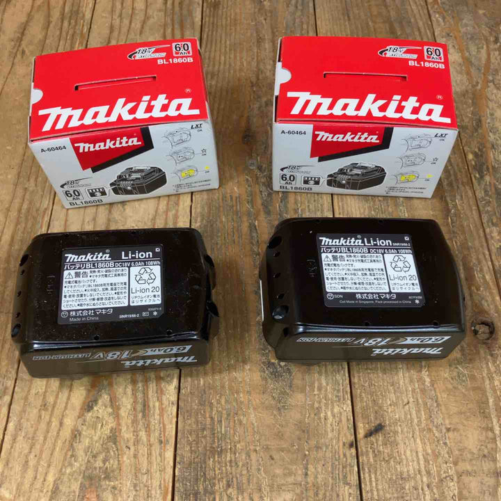 ≪特価≫マキタ(makita) リチウムイオンバッテリー 18V/6.0Ah BL1860B 計2点セット【所沢店】