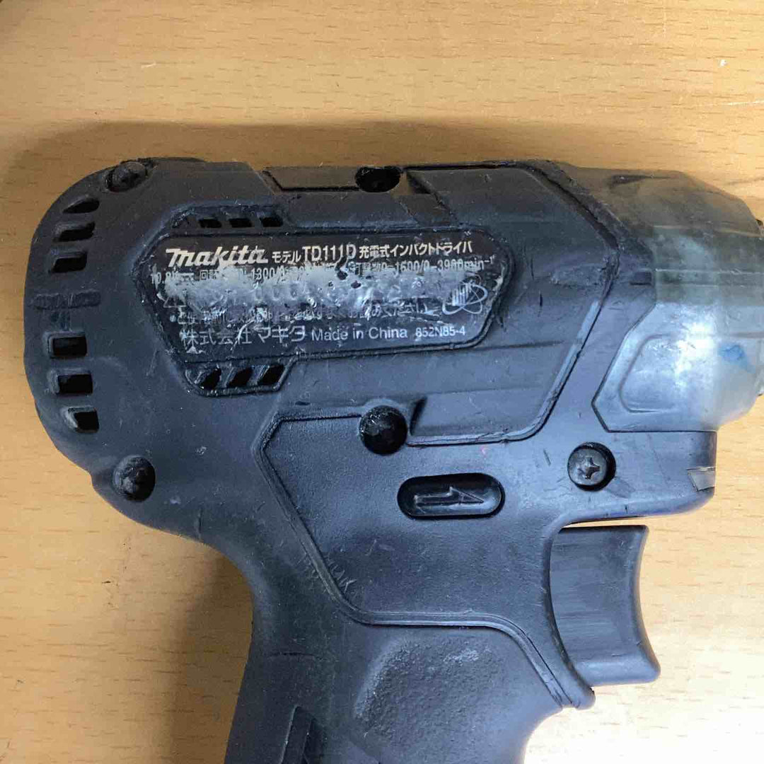 ★マキタ(makita) コードレスインパクトドライバー TD111DSHXB バッテリー3個付き 汚れ多め【越谷店】