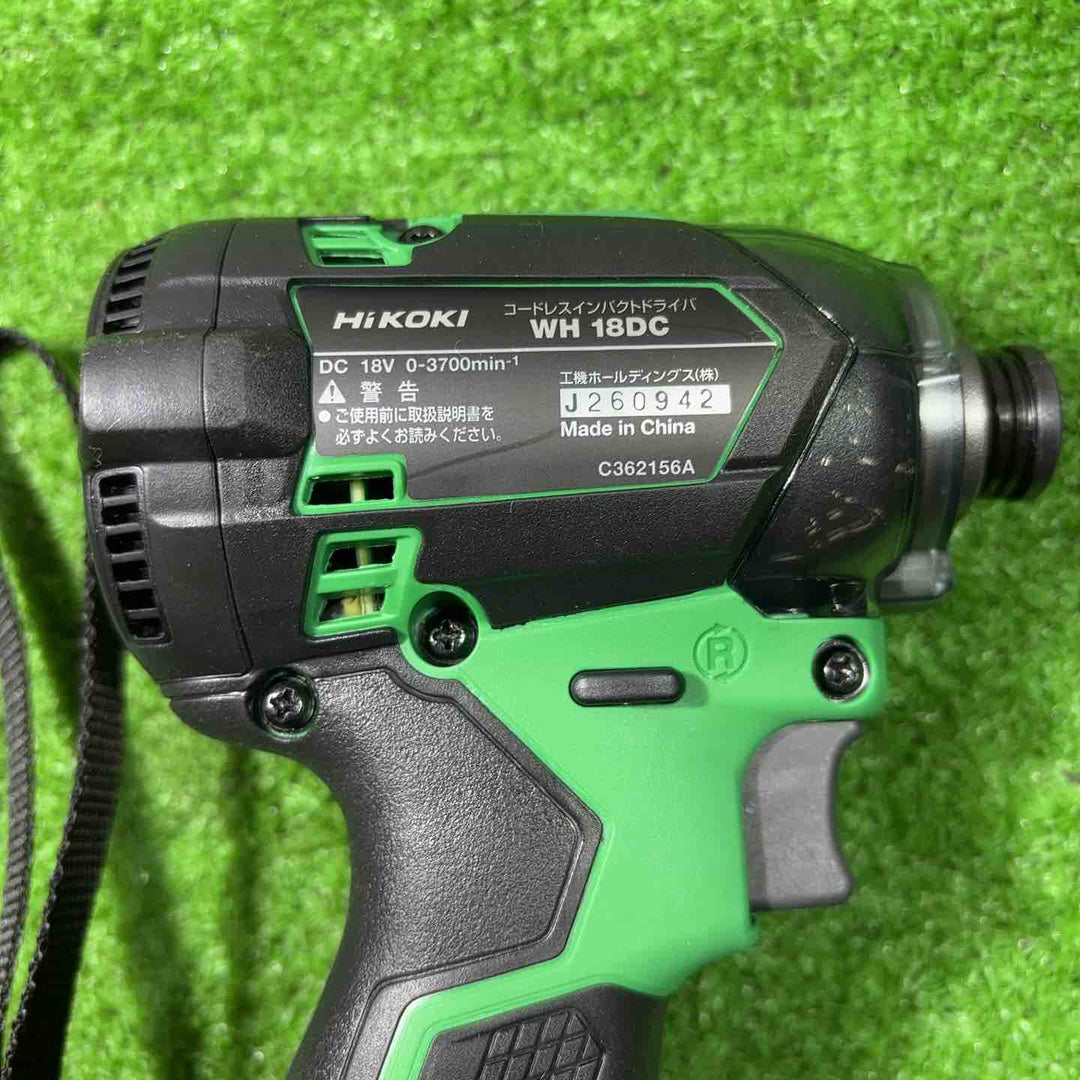HiKOKI(ハイコーキ) 18V 充電式 インパクトドライバ WH18DC  バッテリー1個・充電器・ケース付 WH18DC(XPZ), アグレッシブグリーン【川口店】