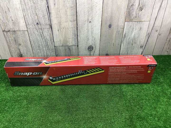 未開封品【未使用】Snap-onスナップオン 3/8 セミディープソケットセット21PCS 221SFMSFHX (イエロー)ホルダー付【岩槻店】