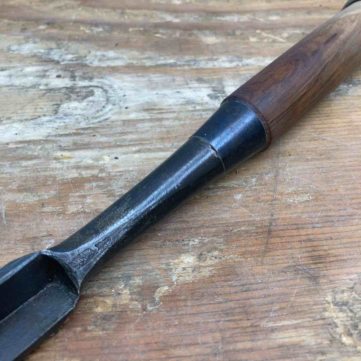 【中古品】　「義永」銘 角型鑿 L字 和工具 大工道具【柏店】