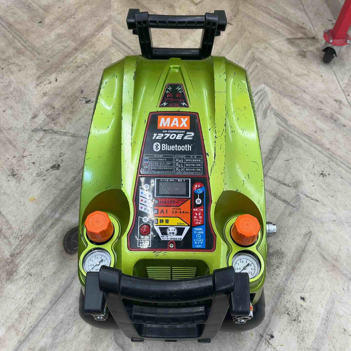 ◇マックス(MAX) 高圧専用エアコンプレッサー AK-HH1270E2 ブライトグリーン【越谷店】