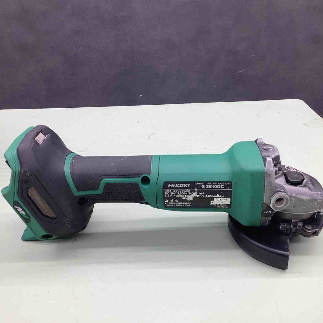★ハイコーキ(HIKOKI ※旧:日立工機) 100mmコードレスディスクグラインダ G3610DC(NN)【越谷店】