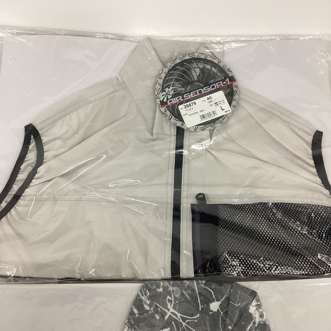 ▼クロダルマ 空調服用ベスト AIR SENSOR-1 L LL 4枚セット【狭山】