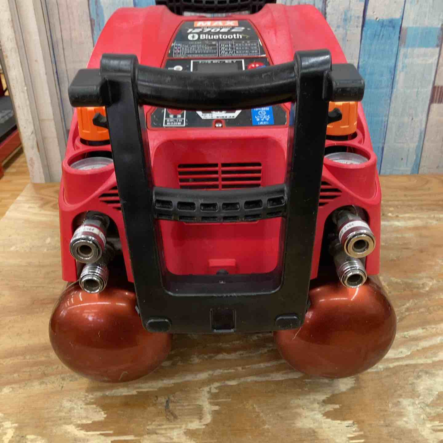 MAX AK-HH1270E2 高圧専用 エアコンプレッサー【市川行徳店】【店頭取引限定】【中古】管理番号：ITNE7OPSXTWC マックス AK-HH1270E2 ガイアブルー スーパーエアコンプレッサ 限定