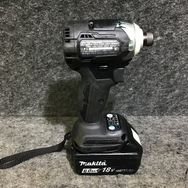 【中古品】マキタ(makita) コードレスインパクトドライバー TD170DRGXB ※バッテリ1個付き・ハンマケース、トリガー新品交換済※【桶川店】