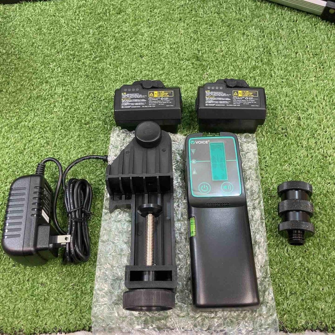 【未使用品】 VOICE レーザー墨出し器 5ライン(矩十字・横) グリーンレーザー  Model-G5 【受光器付属】【川崎店】