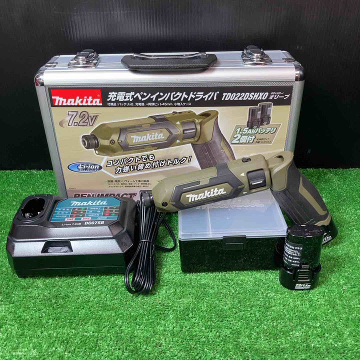 【超美品】★マキタ(makita) コードレスペンインパクトドライバー TD022DSHXO バッテリー２個付き・充電器付き！！【岩槻店】