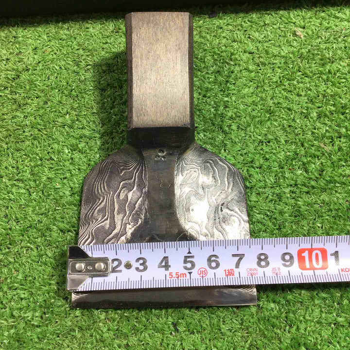 高木順一作 釿 ちょうな 手斧 刃のみ 墨流し 全長約125mm 【川口店】