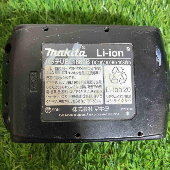 ★マキタ(makita) リチウムイオンバッテリー 18V/6.0Ah BL1860B　充電回数32回【戸田店】