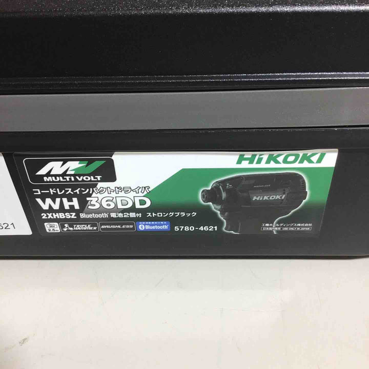 【未使用品】 ハイコーキ HIKOKI 日立 コードレス インパクトドライバ ストロングブラック WH36DD(2XHBSZ) フルセット インパクト ブラック 黒 純正 純正品 充電式 【戸田店】