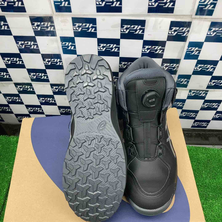 [アシックス]26年発売モデル 安全靴/作業靴 ウィンジョブ CP314 BOA JSAA A種先芯 人工皮革 ハイカット ブラック/ピュアシルバー 28.0 cm 3E【草加店】