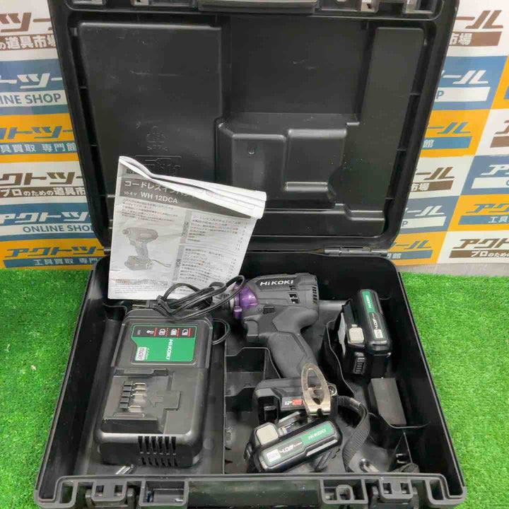 ◇HiKOKI(ハイコーキ) 10.8V 充電式 インパクトドライバー ストロングブラック 蓄電池・充電器付 WH12DCA(2LSB)【草加店】