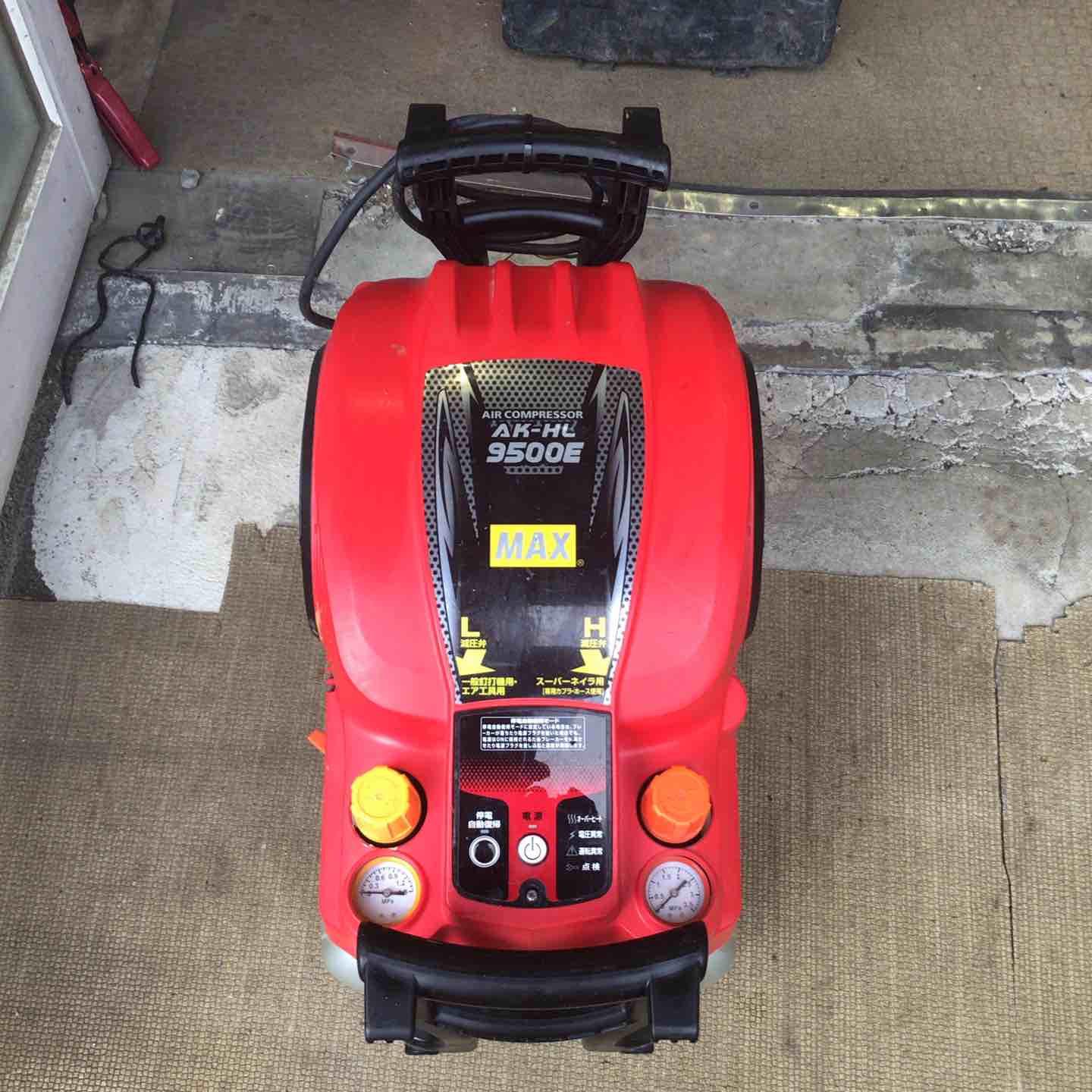 MAX - MAXエアーコンプレッサーAK−HL9500E常圧/高圧 MAX(マックス)高圧常圧エアーコンプレッサー AK-HL9500Eの中古品