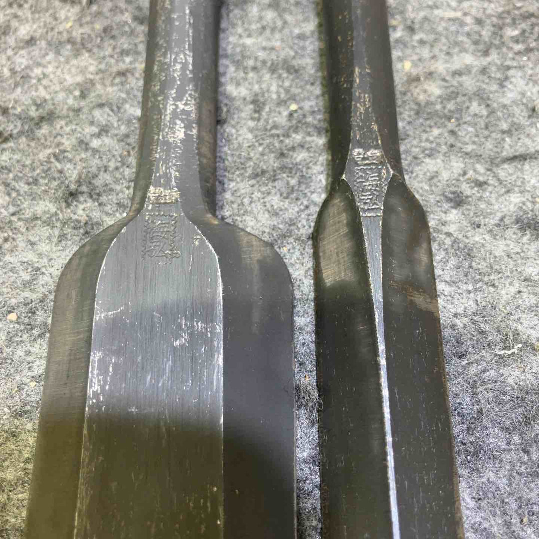 海弘 突き鑿 二本組 黒檀柄 元箱付き ノミ のみ 【桶川店】