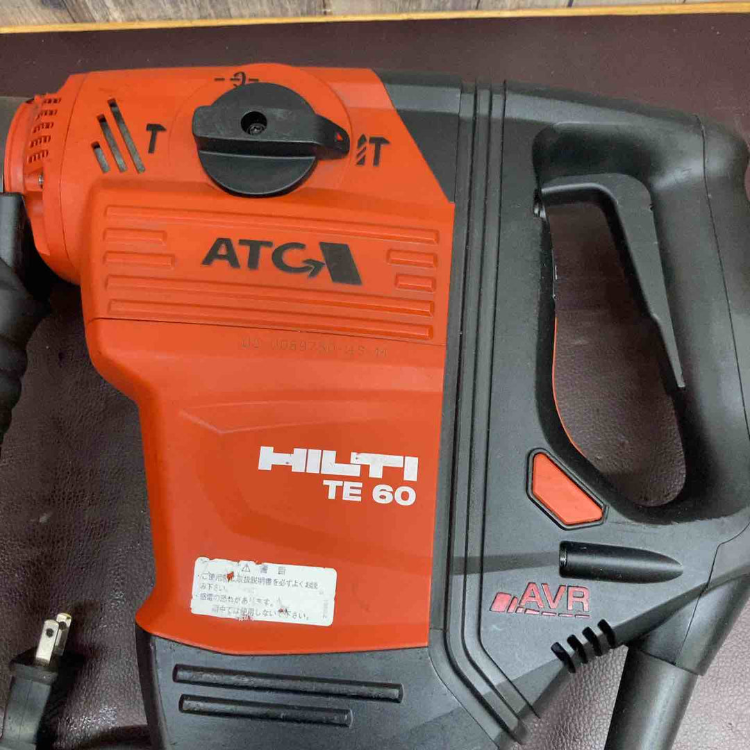 【中古品】 ヒルティ(HILTI) ロータリーハンマドリル TE-60ATC アタッチメントTEDRS-B・ビット2個付属 【東大和店】