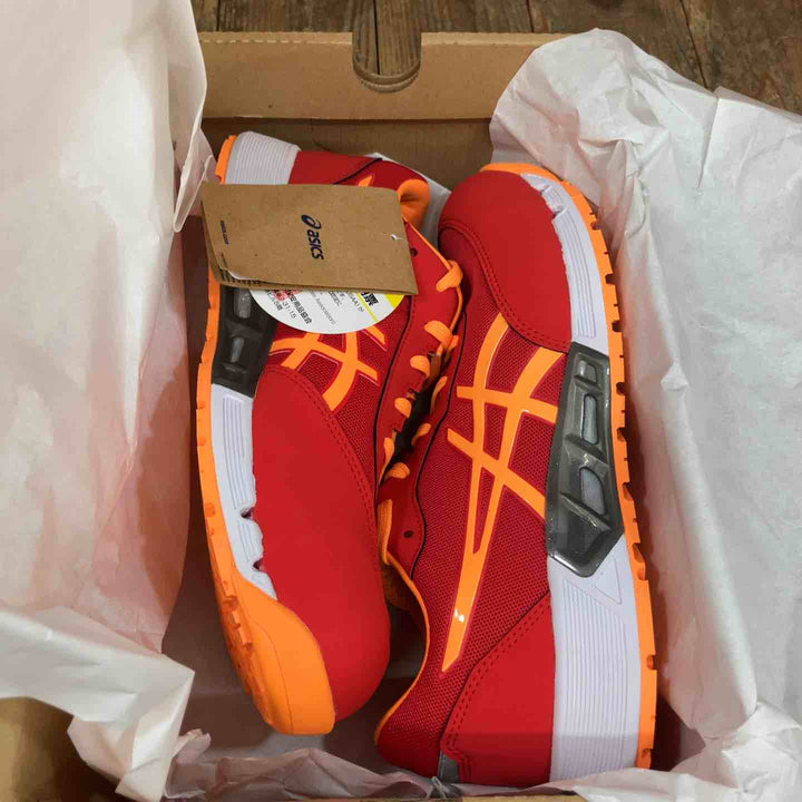 [アシックスワーキング] ASICS 安全靴/作業靴 ウィンジョブ CP212 AC JSAA A種先芯 耐滑ソール fuzeGEL搭載 メンズ エレクトリックレッド/オレンジポップ 26.0 cm 3E【所沢店】