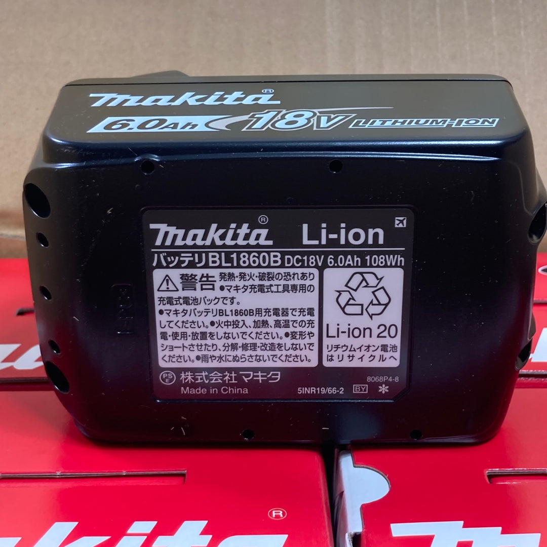 ▼★マキタ(makita) リチウムイオンバッテリー 18V/6.0Ah BL1860B【5点セット】【川崎店】