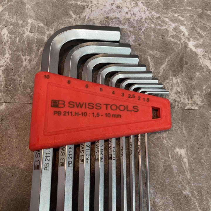 PB SWISS TOOLS(スイスツールズ) ホルダー付六角レンチセット ロング 9本組 (211.H-10) 1.5mm～10mm【八潮店】