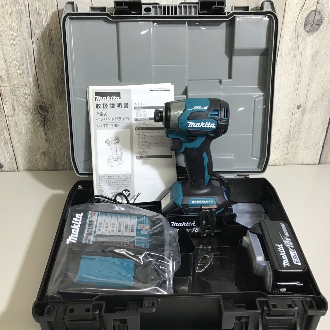 【未使用品】★送料無料★ TD173 フルセット 青黒オリーブ 3台セット makita マキタ 18V 充電式 インパクトドライバー【戸田店】