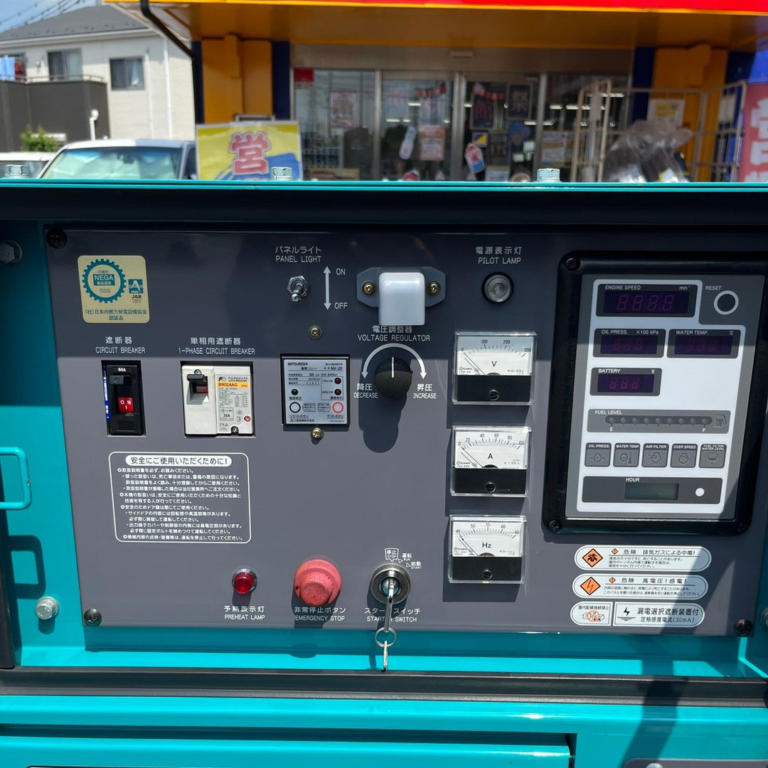 【店頭受取り限定】超美品 ◇デンヨー ディーゼルエンジン発電機 DCA-25ESI2 バッテリー新品 アワー42H 【越谷店】