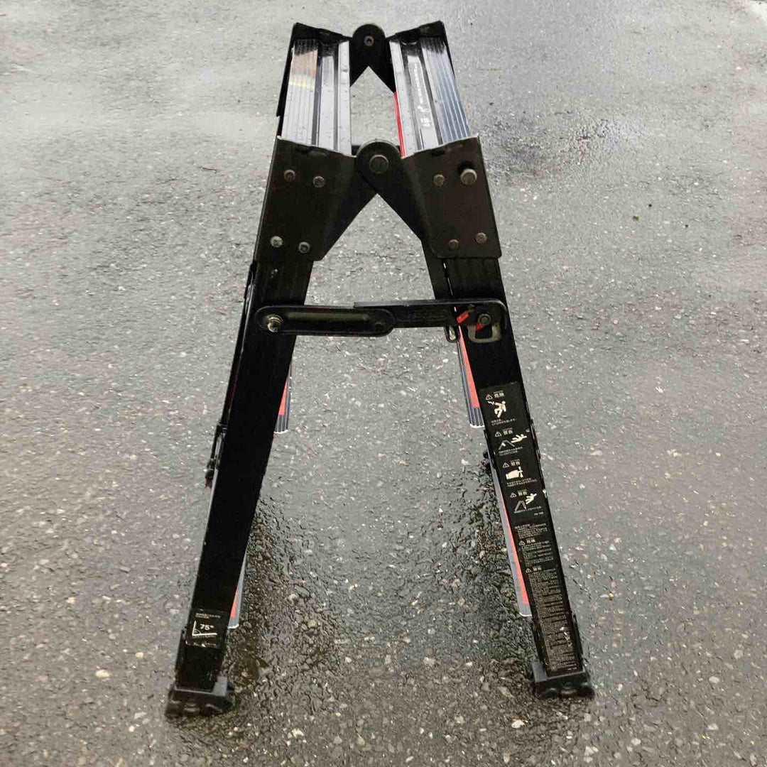 ◇長谷川工業(ハセガワ/Hasegawa) BLACK LABEL 伸縮式はしご兼用脚立(ワンタッチバー付) RYZB-09  3段【鴻巣店】