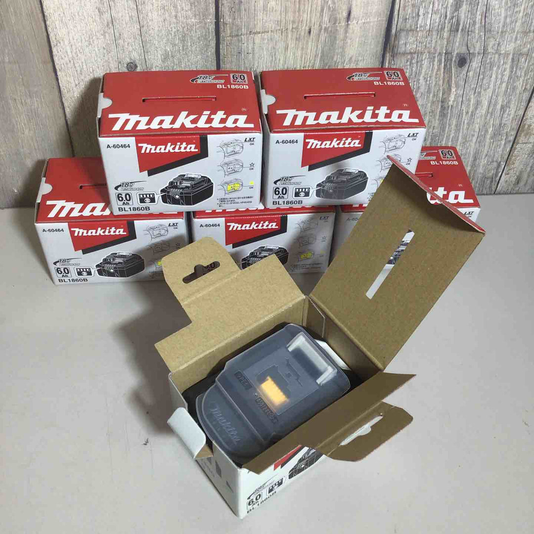 【未使用品】 純正 マキタ makita リチウムイオンバッテリー 18V/6.0Ah BL1860B 6個 バッテリー 純正品 18V 【戸田店】