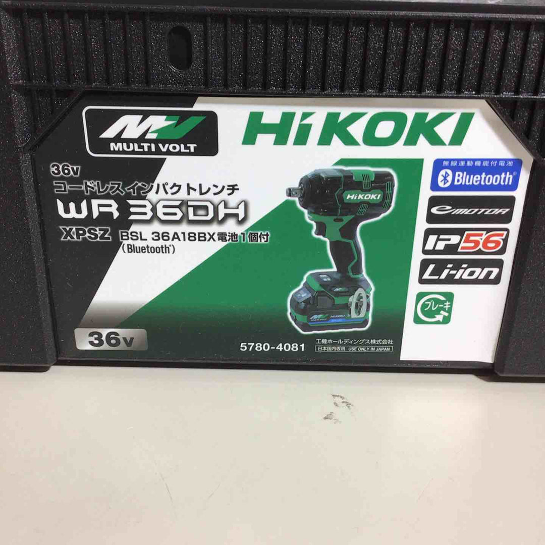 【未使用品】 ハイコーキ HIKOKI 日立 コードレス インパクトレンチ WR36DH(XPSZ) バッテリー&充電器付 純正 充電式 【戸田店】