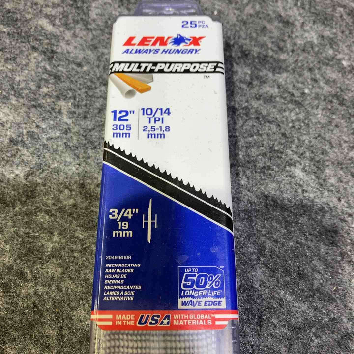 【3個セット】 レノックス(LENOX) セーバーソブレード 25枚入 300mm 【桶川店】