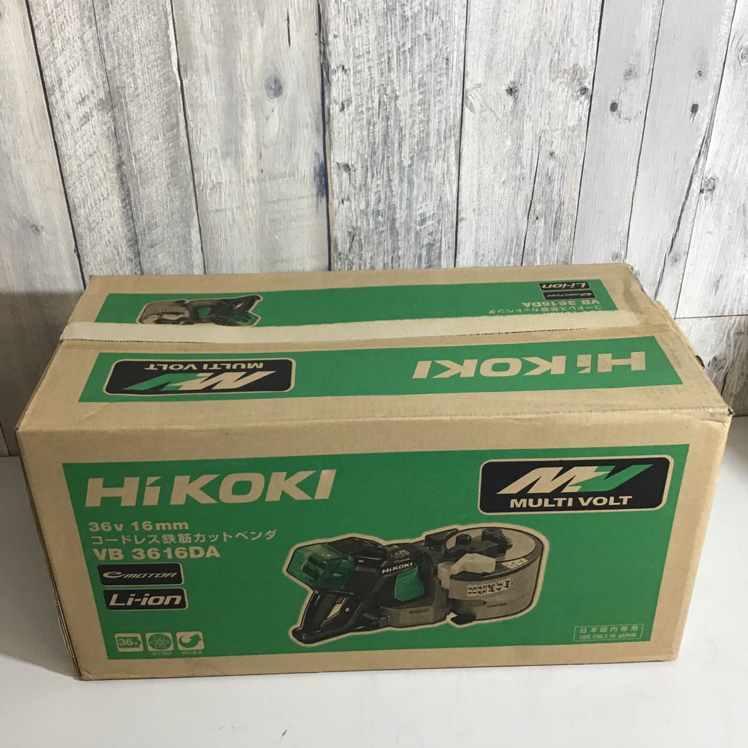 【未使用品】★送料無料★ハイコーキ HIKOKI 36V 16mm コードレス鉄筋カットベンダ VB3616DA(NN) 汚れ剥がれあり【戸田店】