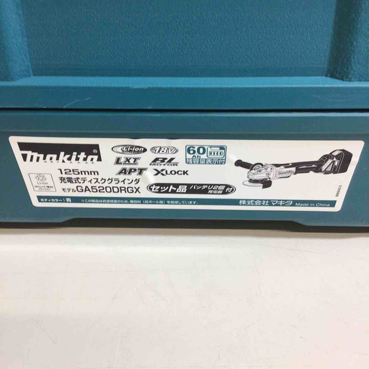 【未使用品】★純正バッテリー2個&充電器付き フルセット★マキタ(makita) 125mmコードレスディスクグラインダ GA520DRGX【戸田店】