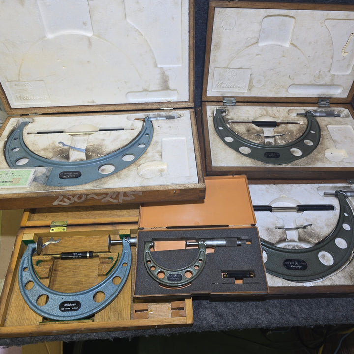【現状品・精度不明※要備考確認※】Mitutoyo ミツトヨ 歯厚マイクロメーター GMA-75、GMA-150、OM-200、OM-225、OM-275 5点まとめセット【桶川店】