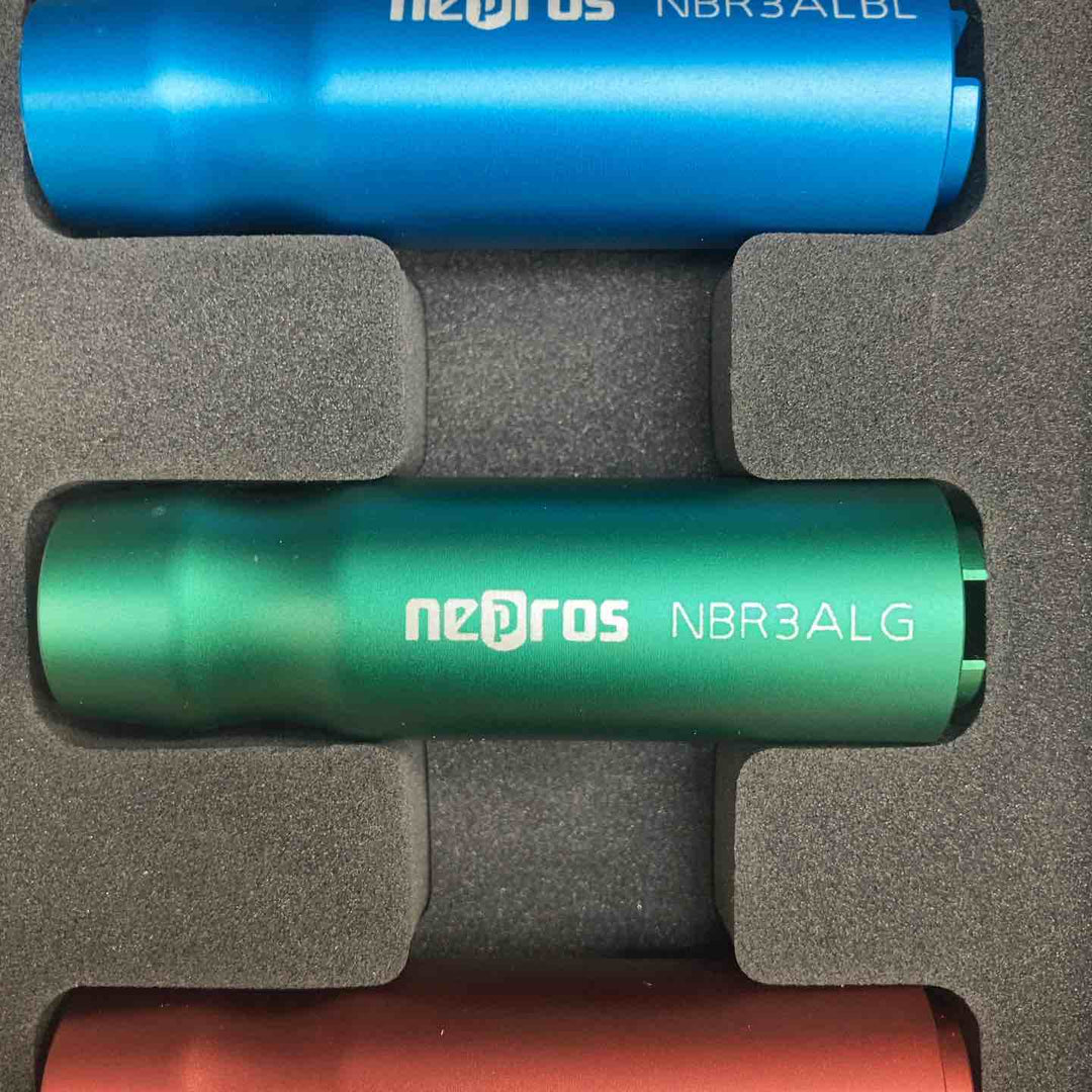ネプロス(nepros) 9.5sq カラーグリップラチェットハンドルセット NTBR3AL アルマイト仕様【川越店】